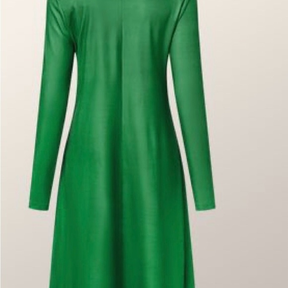 STYLEWE Green A-line Mock Neck Long Sleeve Dress - Picture 4 of 4
